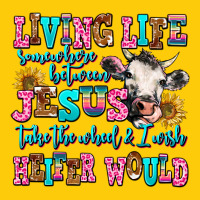 Living Life Somewhere Between Jesus Take The Wheel Premium Hoodie | Teevron