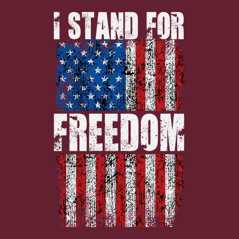 I Stand For Freedom With A Distressed American Flag Classic Tee by artisFamous | Teevron