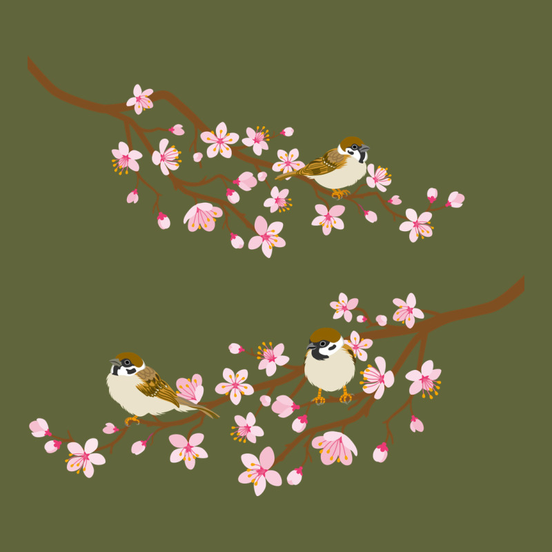 Cherry Blossom Sakura With Bird Classic Tee by artisFamous | Teevron