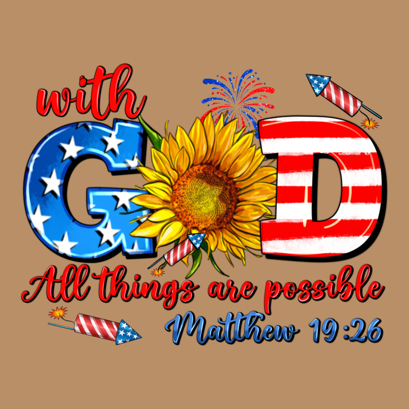 With God All Things Are Possible Usa Vintage Hoodie by AdoDesignShop | Teevron
