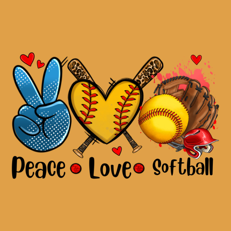Peace Love  Softball Premium Hoodie by AdoDesignShop | Teevron