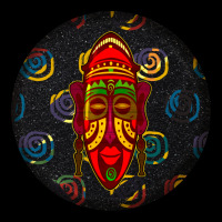 African Masks Round Earrings 2 Heavy Core Tee | Teevron