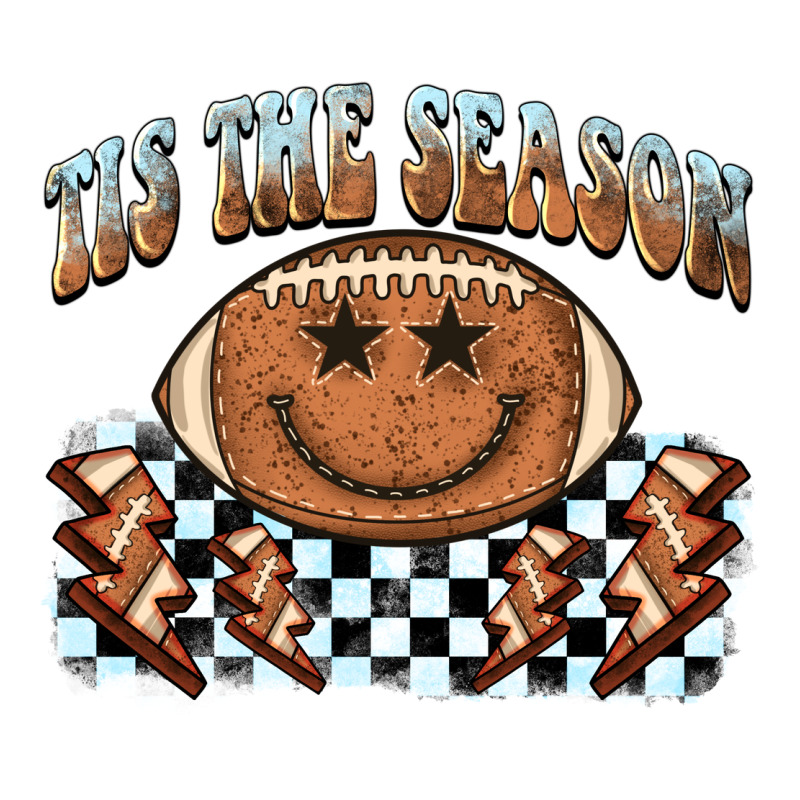 Tis The Season Football Smiley Face Long Sleeve Tee by BarkalooDesign | Teevron