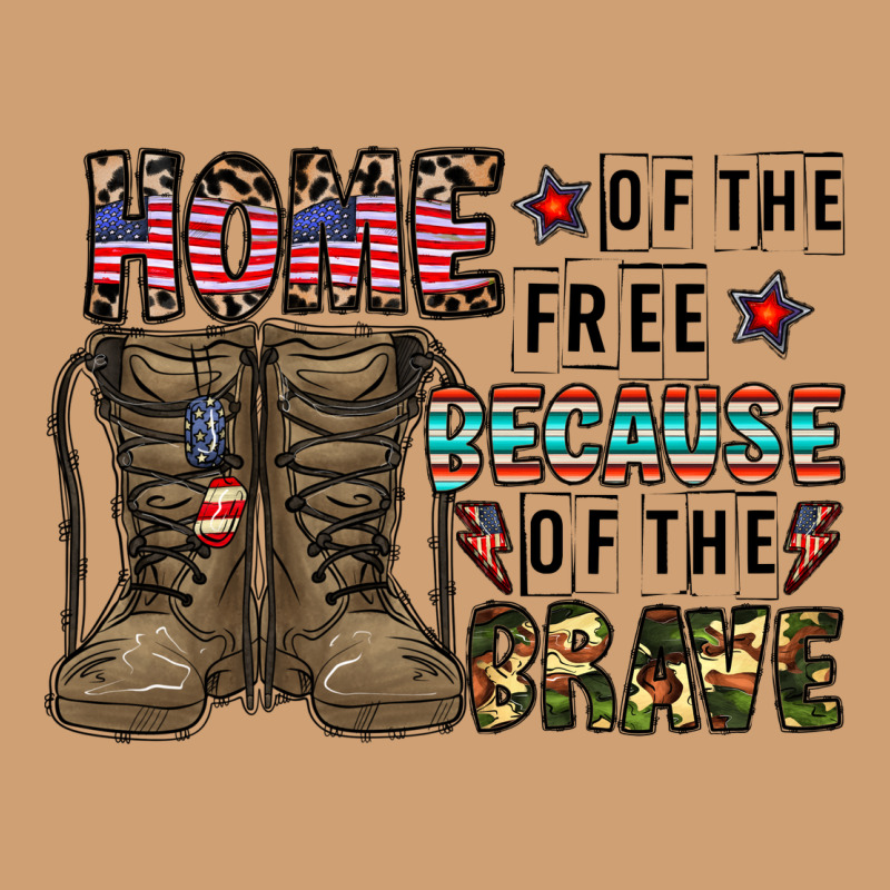 Home Of The Free Beacause Of The Brave Vintage Tee by CowhideDigitalArt | Teevron