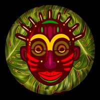 African Masks Round Earrings 4 Heavy Core Tee | Teevron