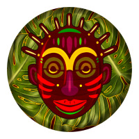african masks round earrings 4 | Teevron
