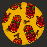 African Masks Round Earrings 5 Heavy Core Tee | Teevron