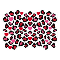 valentines day leopard and heart background | Teevron