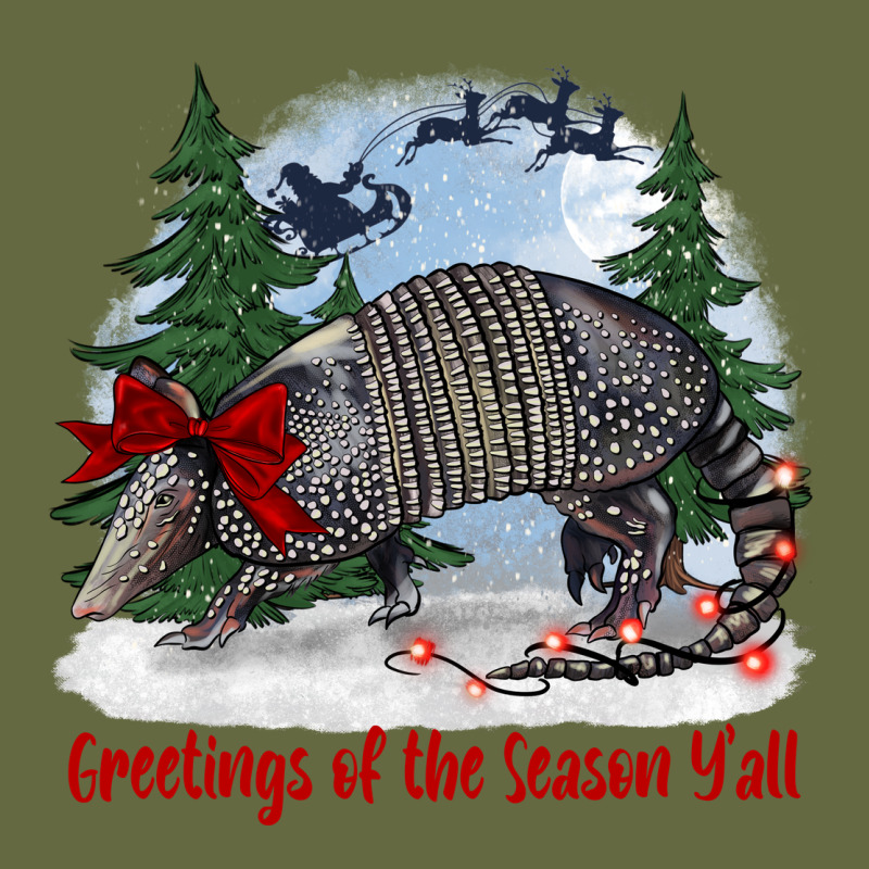Greetings Of The Season Y'all With Armadillo Long Sleeve Tee by BarkalooDesign | Teevron