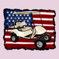 Golf Cart American Flag Ladies Tee | Teevron
