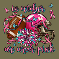 In October We Wear Pink Football Vintage Hoodie | Teevron