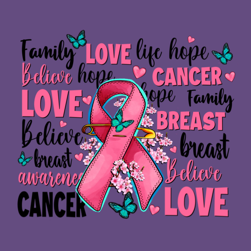 Breast Cancer Ribbons With Cancer Words Vintage Hoodie by AdoDesignShop | Teevron