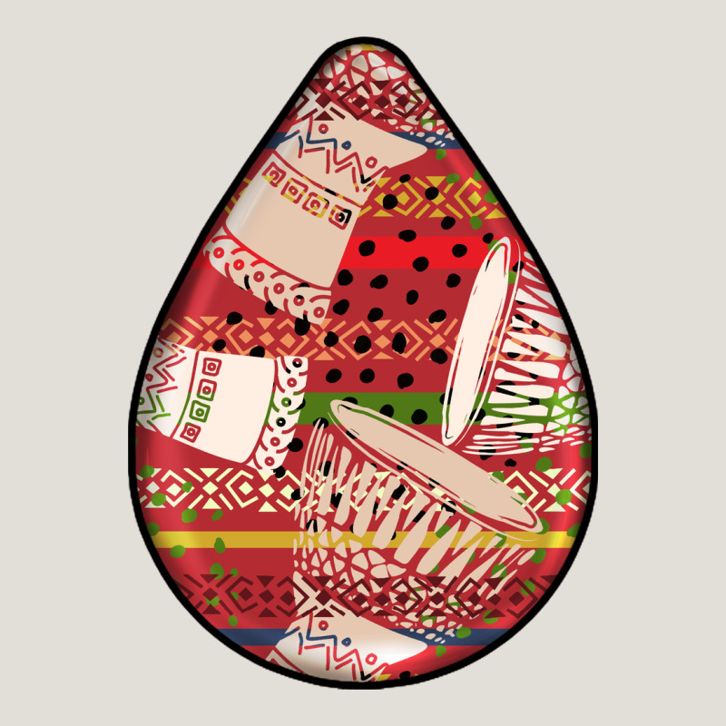 African Fabric Pattern Teardrop Earrings 3 Heavy Core Tee by BundleAndBundleShop | Teevron