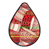 african fabric pattern teardrop earrings 3 | Teevron