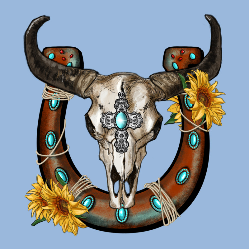 Bull Skull With Horseshoe Premium Hoodie by RanaPortraitStore | Teevron