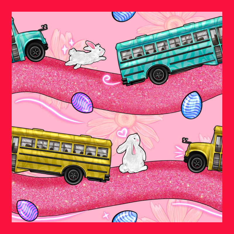 Easter School Bus Seamless Pattern Classic Tee by BundleAndBundleShop | Teevron
