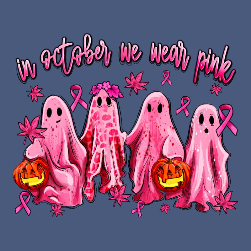 In October We Wear Pink Ghosts Vintage Hoodie by AdoDesignShop | Teevron