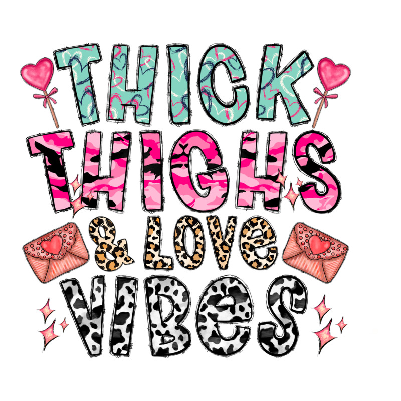 Thick Thighs And Love Vibes Urban Heavy Tee by CowhideDigitalArt | Teevron
