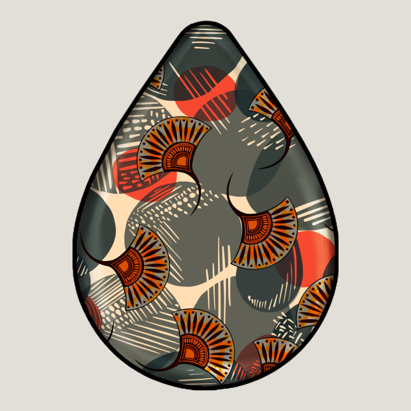 African Fabric Pattern Teardrop Earrings Heavy Core Tee by BundleAndBundleShop | Teevron
