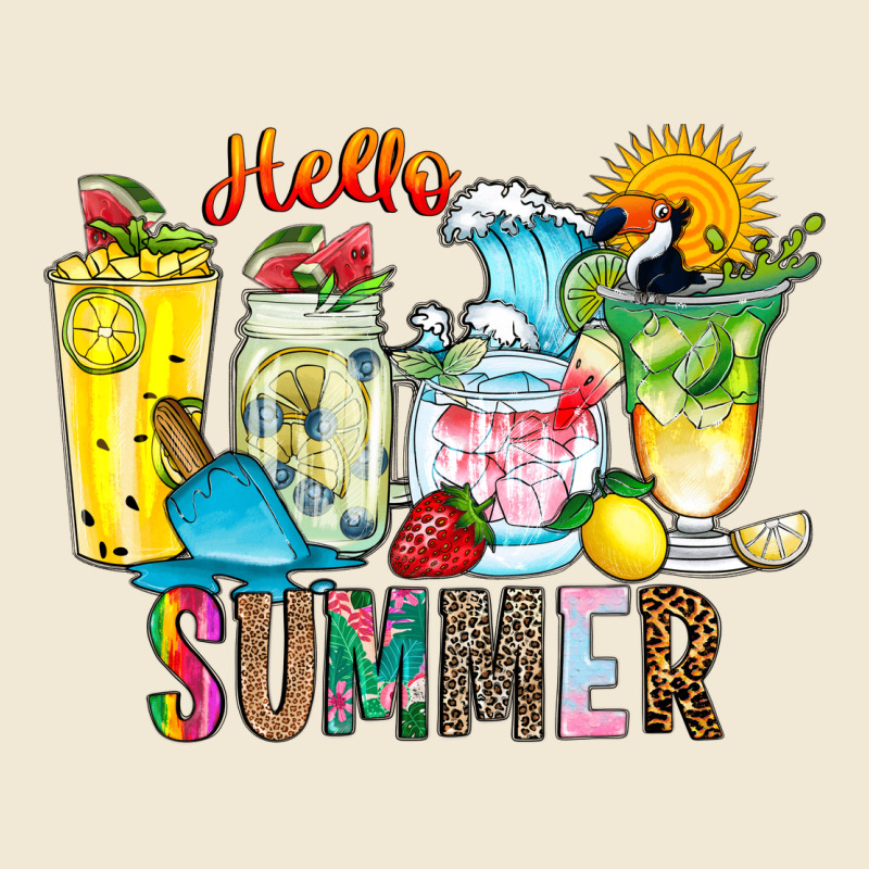 Hello Summer Drink Premium Tee by CowhideDigitalArt | Teevron