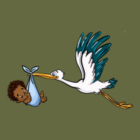 Stork With Black Baby Boy Long Sleeve Tee | Teevron
