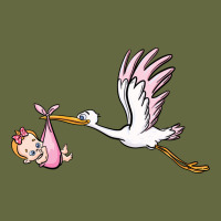 Stork With Baby Girl Long Sleeve Tee | Teevron