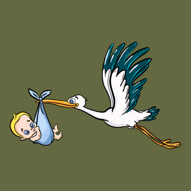 Stork With Baby Boy Long Sleeve Tee by BarkalooDesign | Teevron