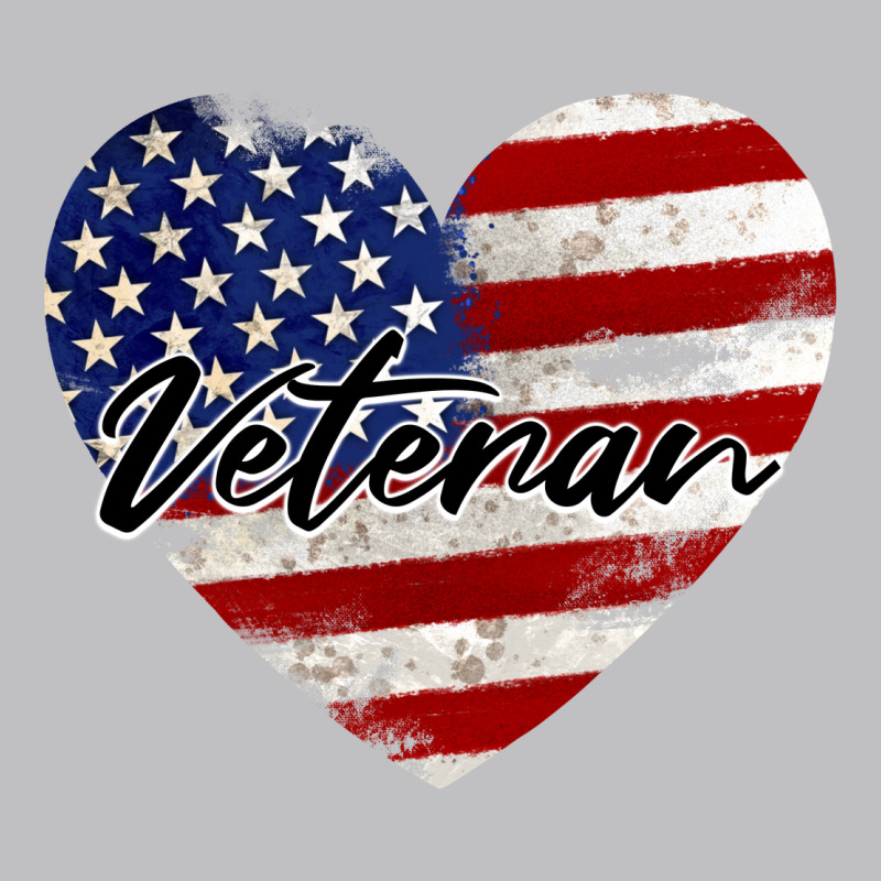 Veteran Heart American Flag Long Sleeve Tee by BarkalooDesign | Teevron