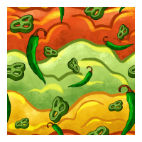 mexican sauce and jalapeno seamless pattern | Teevron