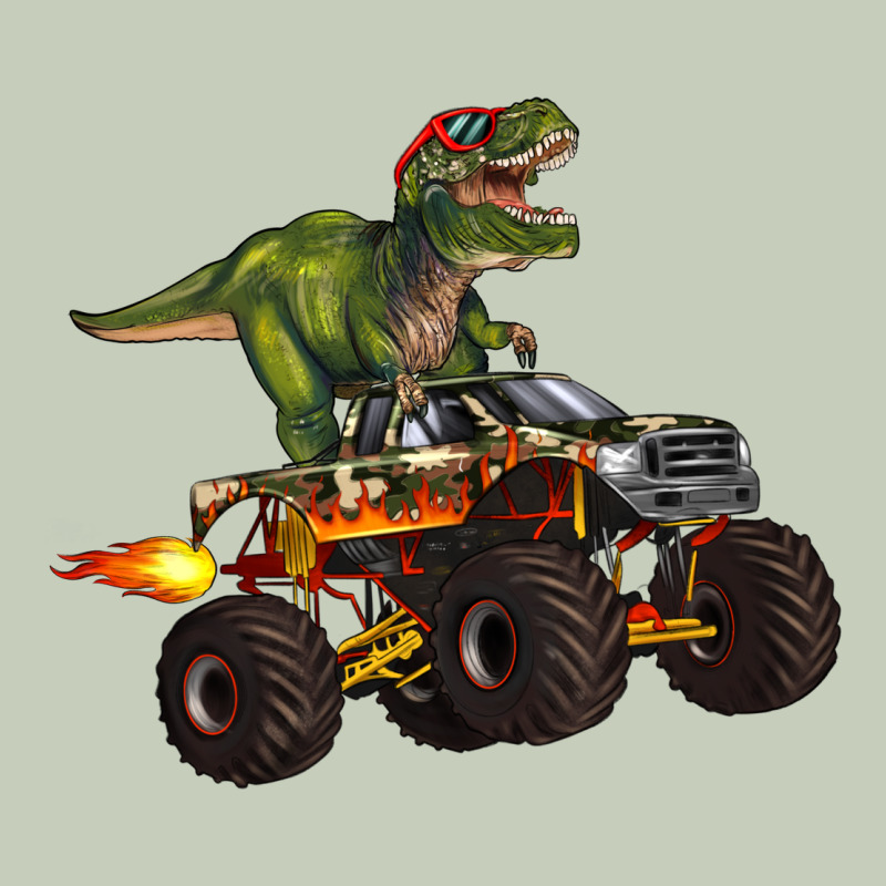 Monster Truck And T Rex Dinosaur Ladies Tee by Artiststas | Teevron