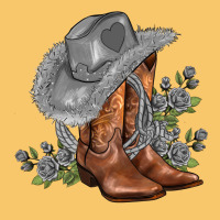 Gray Cowgirl And Roses Vintage Hoodie | Teevron