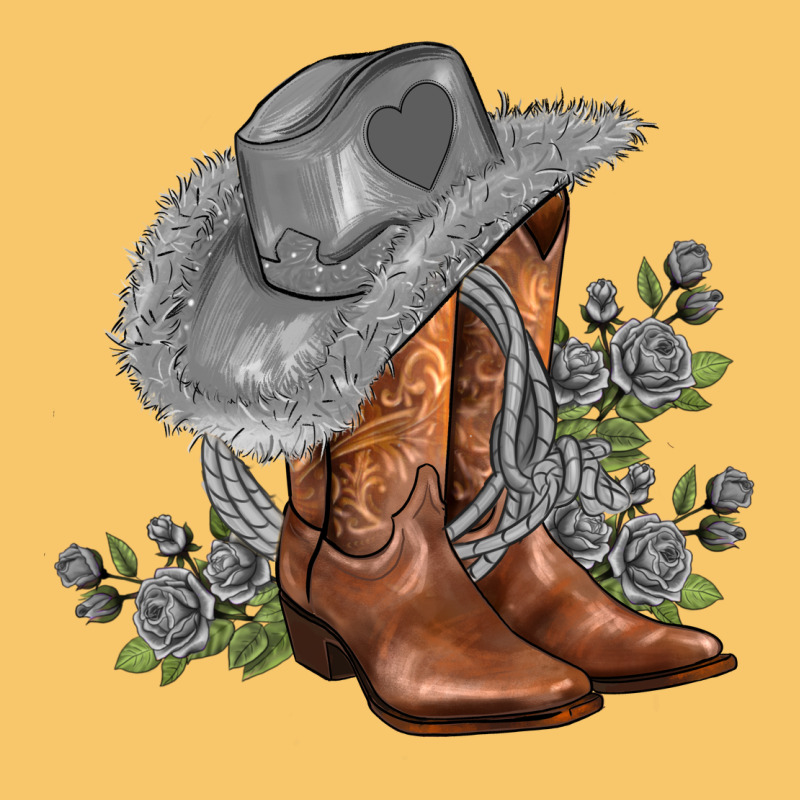Gray Cowgirl And Roses Vintage Hoodie by AdoDesignShop | Teevron