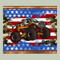 Monster Truck American Flag Tumbler Ladies Tee | Teevron