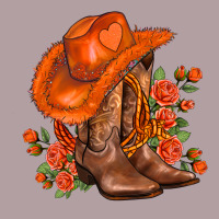 Orange  Cowgirl  And Roses Vintage Hoodie | Teevron