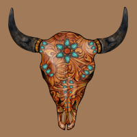 Western Tooled Leather Bull Skull Classic Tee | Teevron