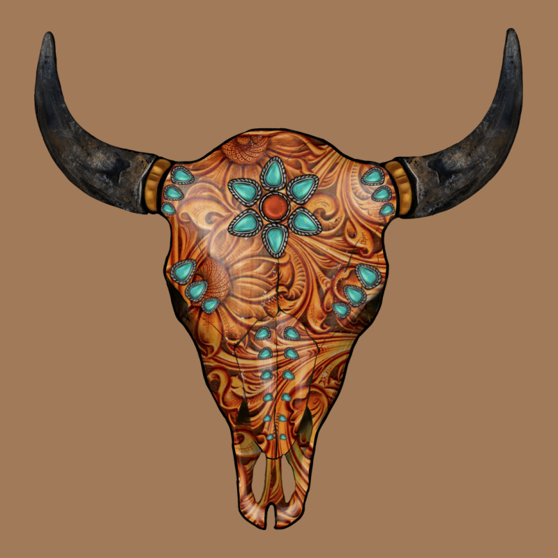 Western Tooled Leather Bull Skull Classic Tee by Jasminsmagicworld | Teevron