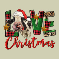 Love Christmas Holstein Heifer Heavy Core Tee | Teevron