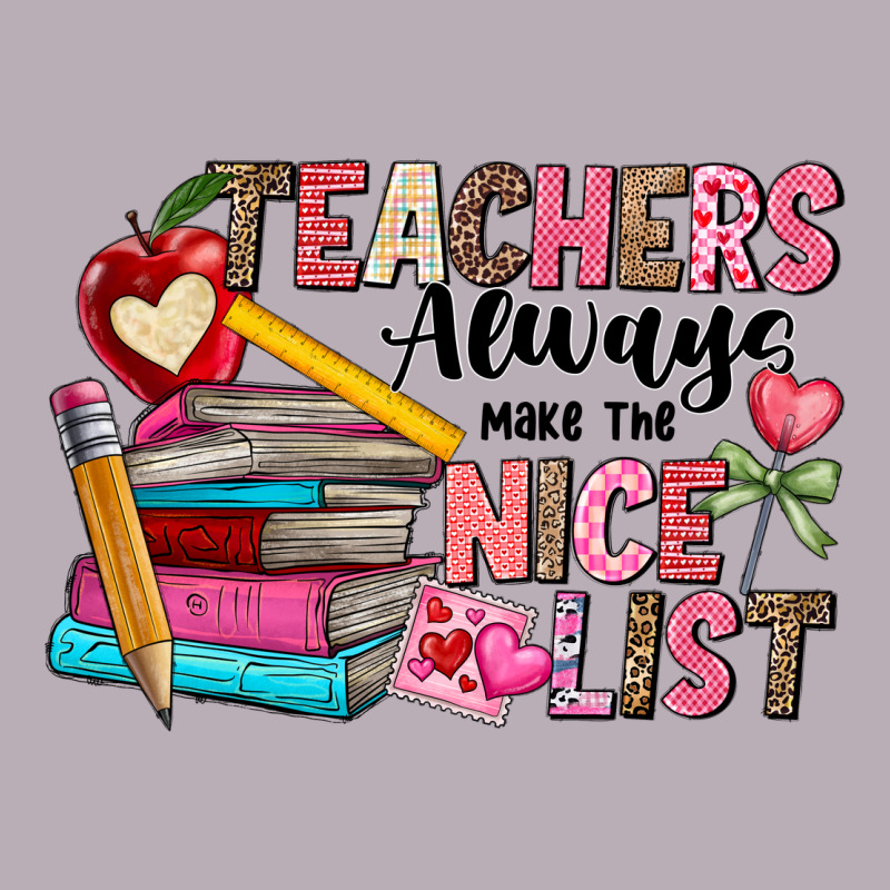 Teachers Always Make The Nice List Vintage Tee by CowhideDigitalArt | Teevron