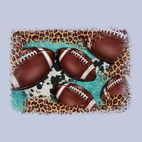 American Football Leopard Cowhide Turquoise  Leather Background Long Sleeve Tee | Teevron