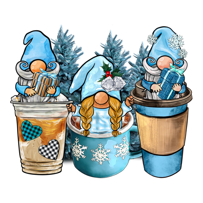 Winter Coffee Gnome Long Sleeve Tee by BarkalooDesign | Teevron