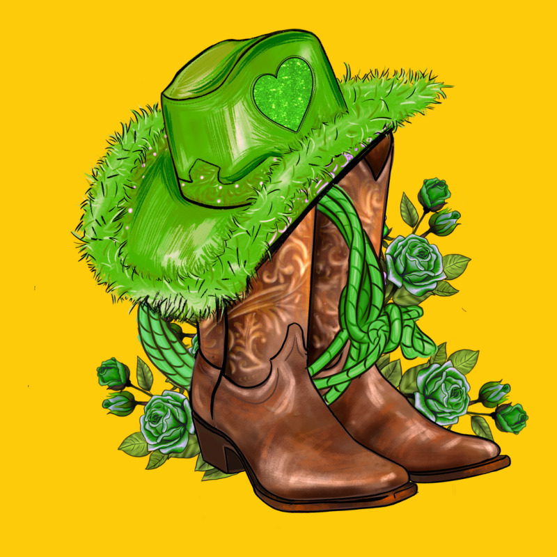 Green  Cowgirl And Roses Premium Hoodie by AdoDesignShop | Teevron