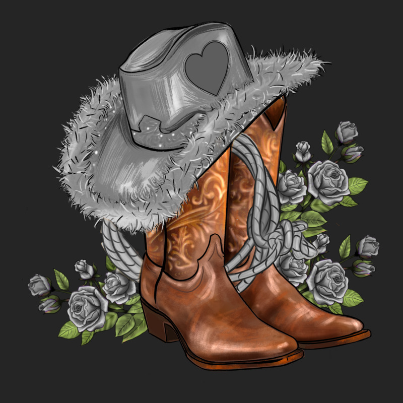 Gray Cowgirl And Roses Premium Hoodie by AdoDesignShop | Teevron