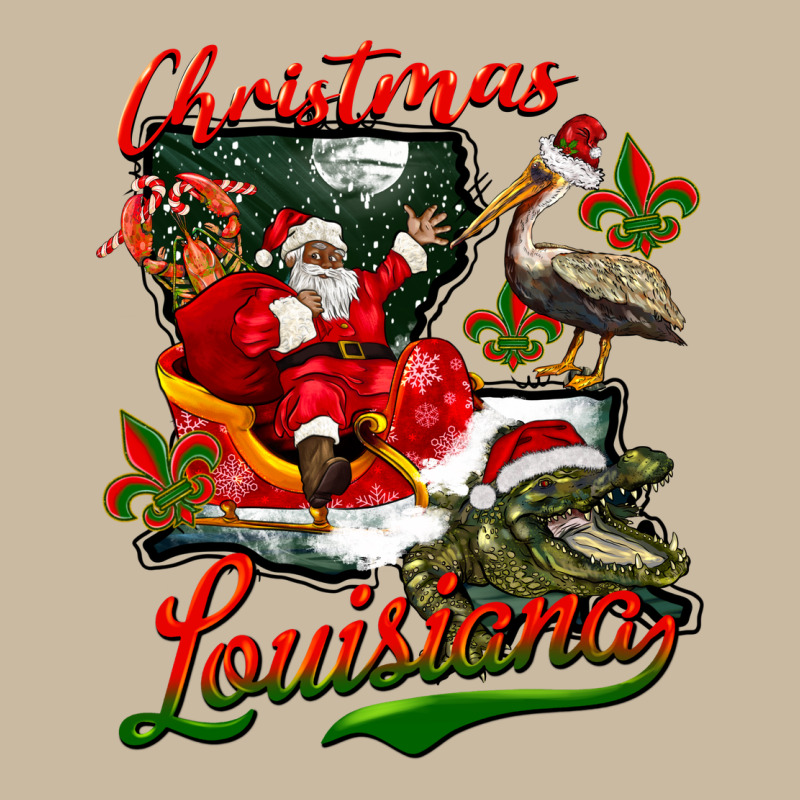 Louisiana Christmas With  Afro Santa Long Sleeve Tee by BarkalooDesign | Teevron
