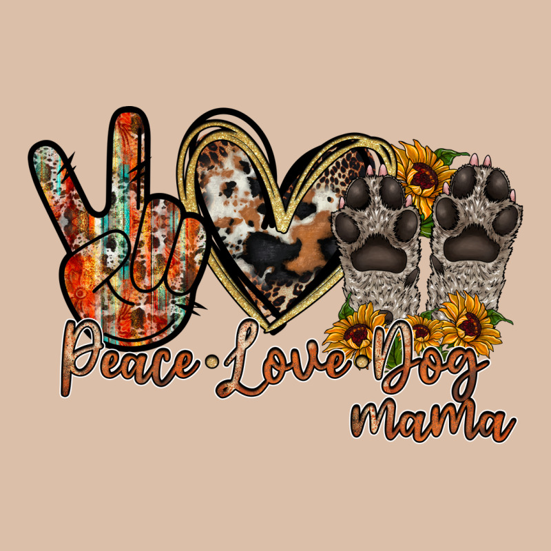Peace Love Dog Mama Urban Heavy Tee by RacoonDesign | Teevron