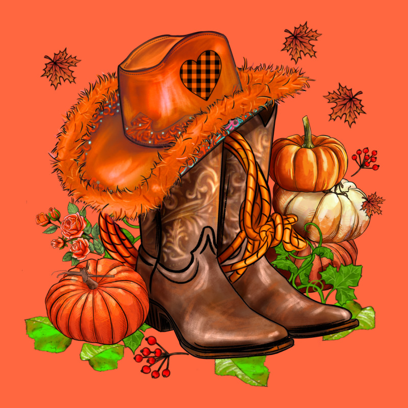 Fall Pumpkins  Cowgirl  And Roses Premium Hoodie by AdoDesignShop | Teevron