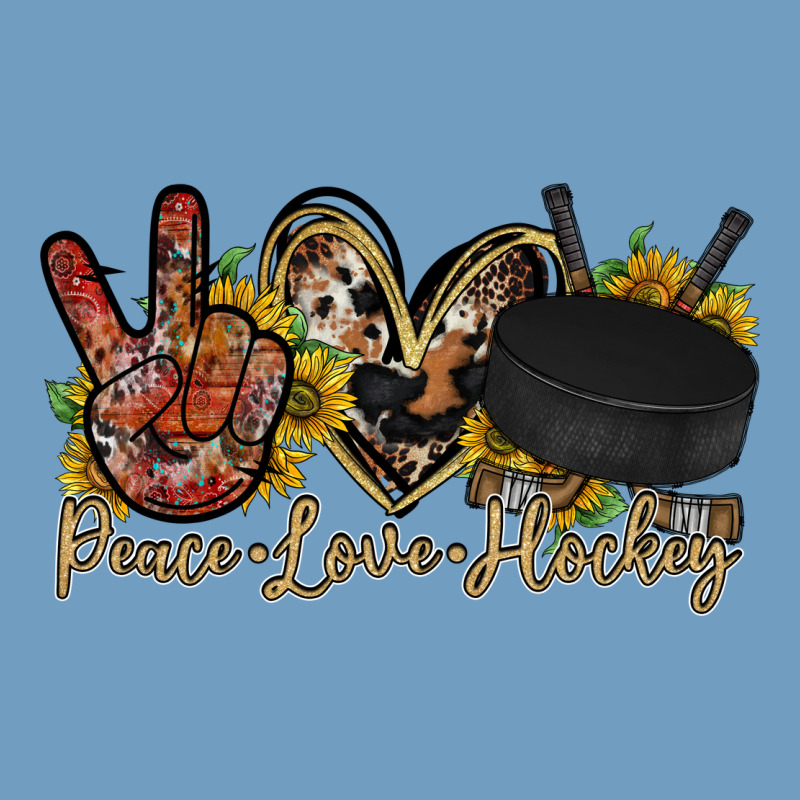 Peace Love Hockey Urban Heavy Tee by RacoonDesign | Teevron