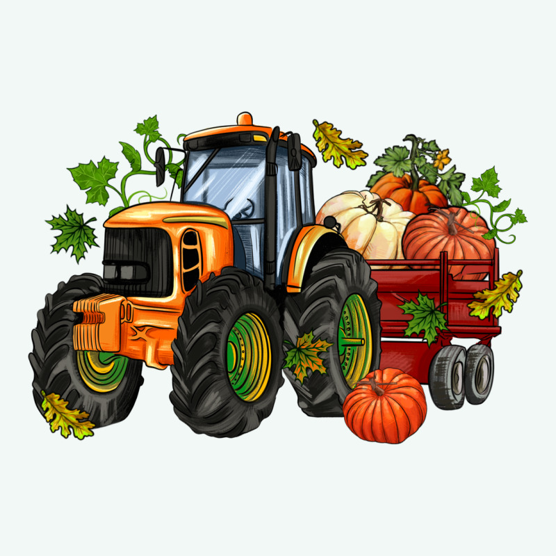 Fall Tractor With Pumpkin Premium Hoodie by AdoDesignShop | Teevron