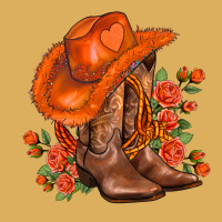 Orange  Cowgirl  And Roses Premium Hoodie | Teevron