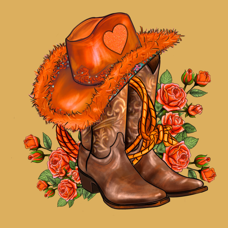 Orange  Cowgirl  And Roses Premium Hoodie by AdoDesignShop | Teevron