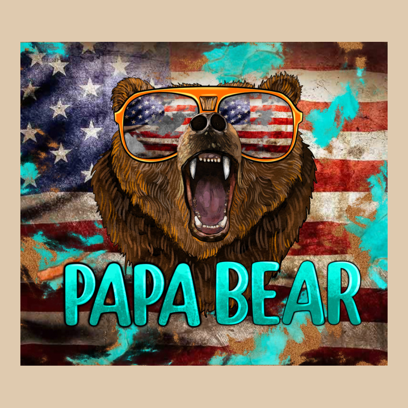 Papa Bear American Flag  Tumbler Classic Tee by BarkalooDesign | Teevron